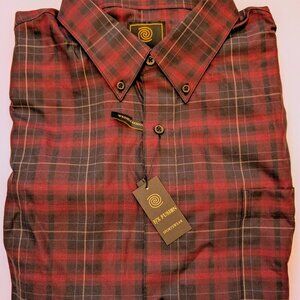 F/X Fusion Men's - Burgundy/Black Plaid Shirt - XXL